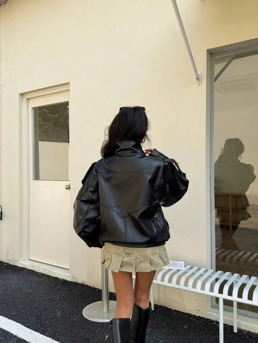 Chaqueta de cuero Noor