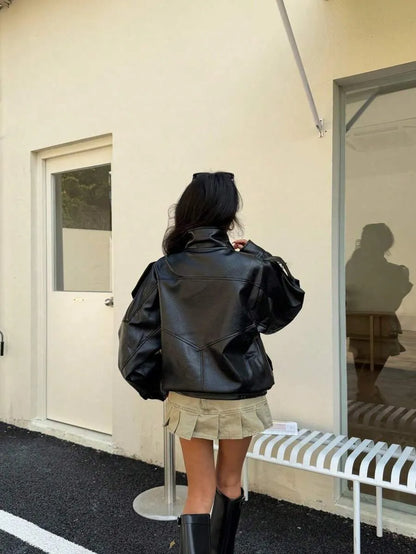 Chaqueta de cuero Noor