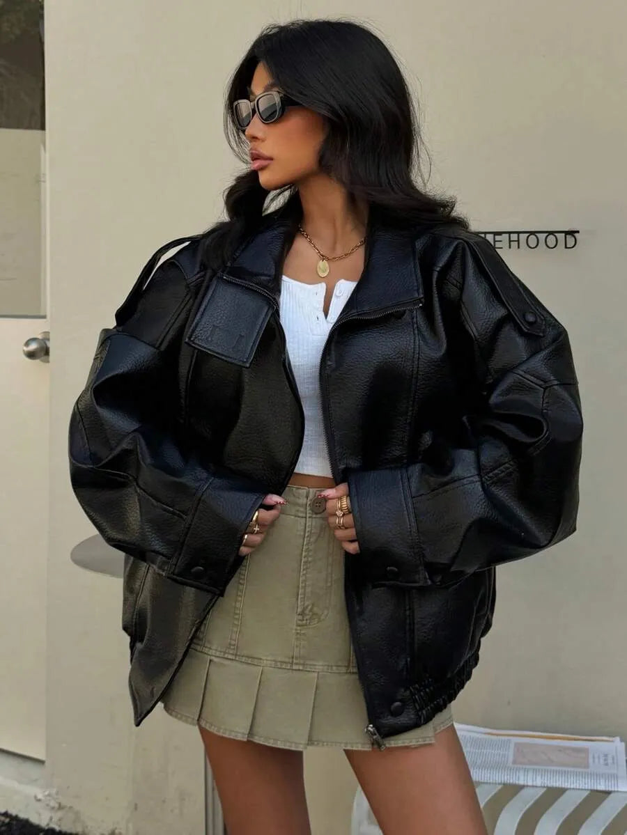 Chaqueta de cuero Noor