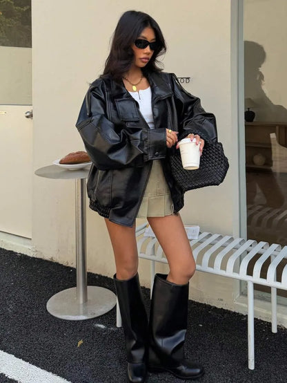 Chaqueta de cuero Noor